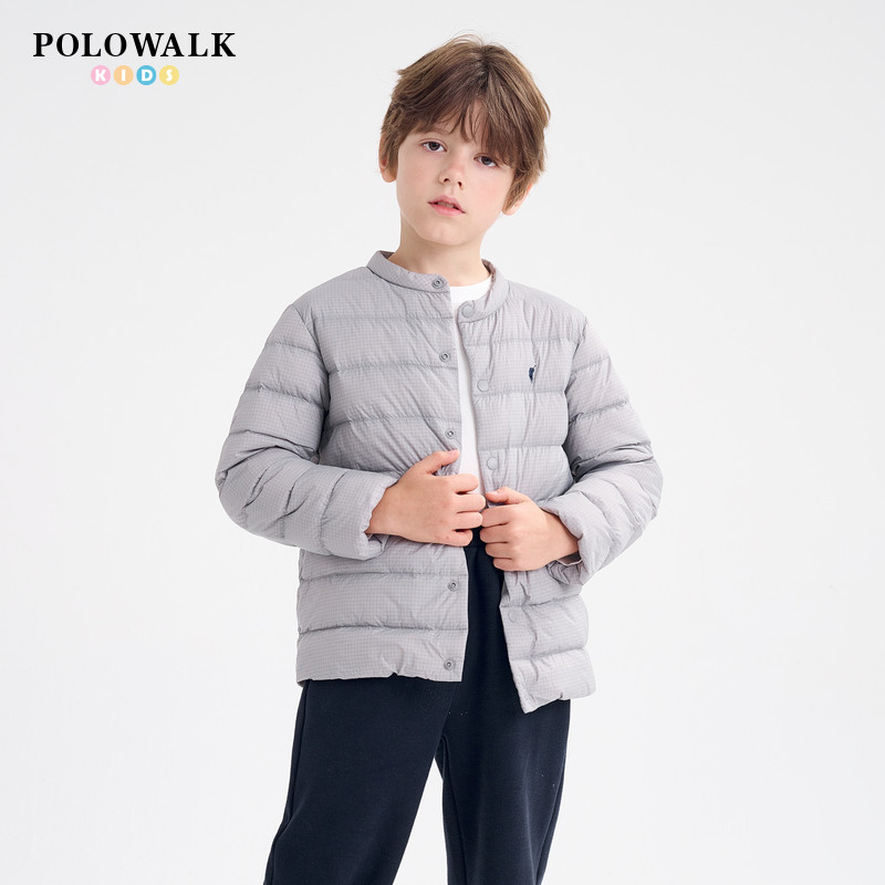 POLOWALK童装羽绒服女秋季儿童短款轻薄外套亲子潮男女童百搭上衣