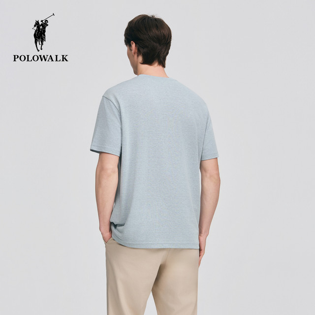 ເສື້ອຍືດແຂນສັ້ນຜູ້ຊາຍ POLOWALK 2026 Summer Fashion Casual Commuting Slim T-Shirt