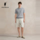 POLOWALK men's short-sleeved sweater 2025 autumn new cable tie lapel slim pullover top versatile for men