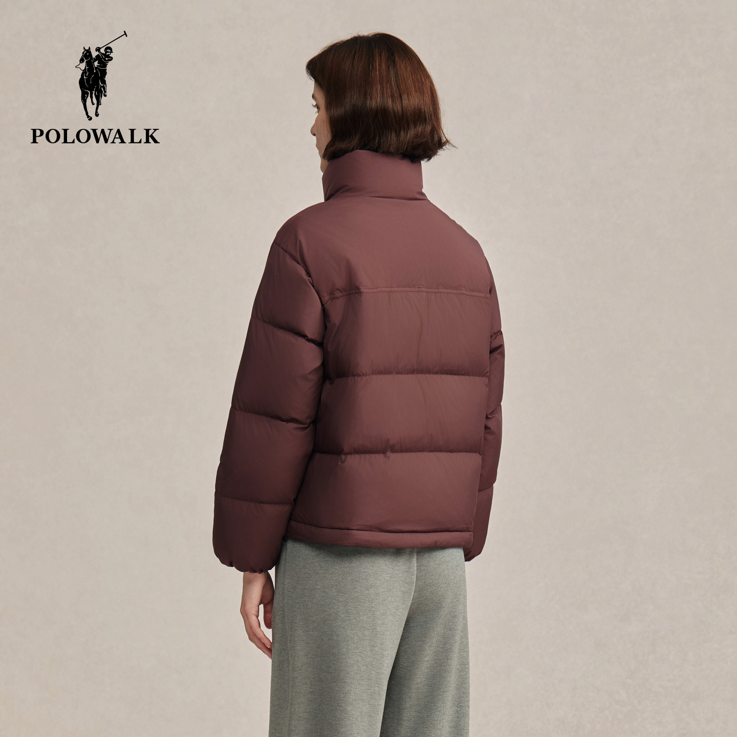 POLOWALK女式厚款羽绒服2025冬季新品90鸭绒立领保暖短款羽绒外套,淘宝优惠券,粉丝福利购,淘宝优惠卷