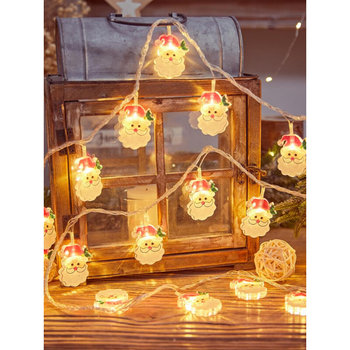 Christmas Light String Snowman Christmas Tree Night Light ບັນຍາກາດແສງສະຫວ່າງ pendant ການຈັດວາງ 2024 ໂຄມໄຟຕົກແຕ່ງ