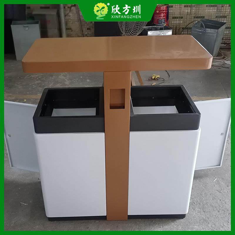 户外小区街道白色喷粉两连体双开门不锈钢分类垃圾桶金属果皮箱,淘宝优惠券,粉丝福利购,淘宝优惠卷