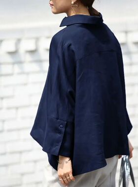 Women's long sleeved loose fitting shirt    女士长袖宽松衬衫