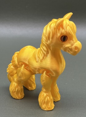 3D打印仿真多色小马摆件