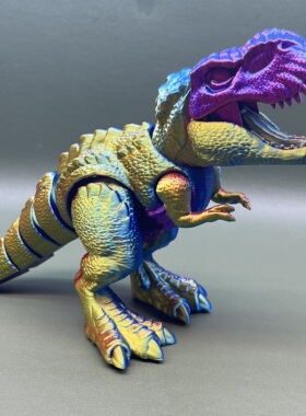 3D打印暗黑风霸王龙可动摆件