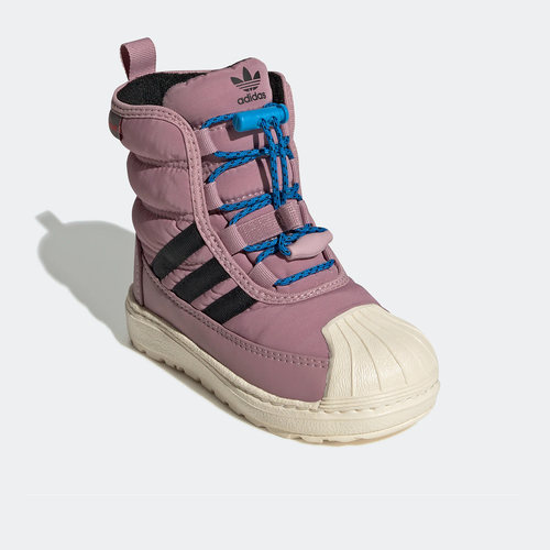 Adidas/阿迪达斯正品经典婴童贝壳头一脚蹬运动棉鞋GV9066 - 图1