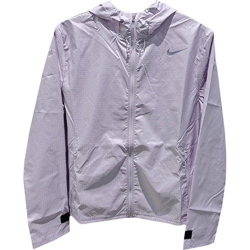 Nike/耐克正品夏季女士拉链跑步运动梭织连帽防晒外套CU3218-511 - 图3