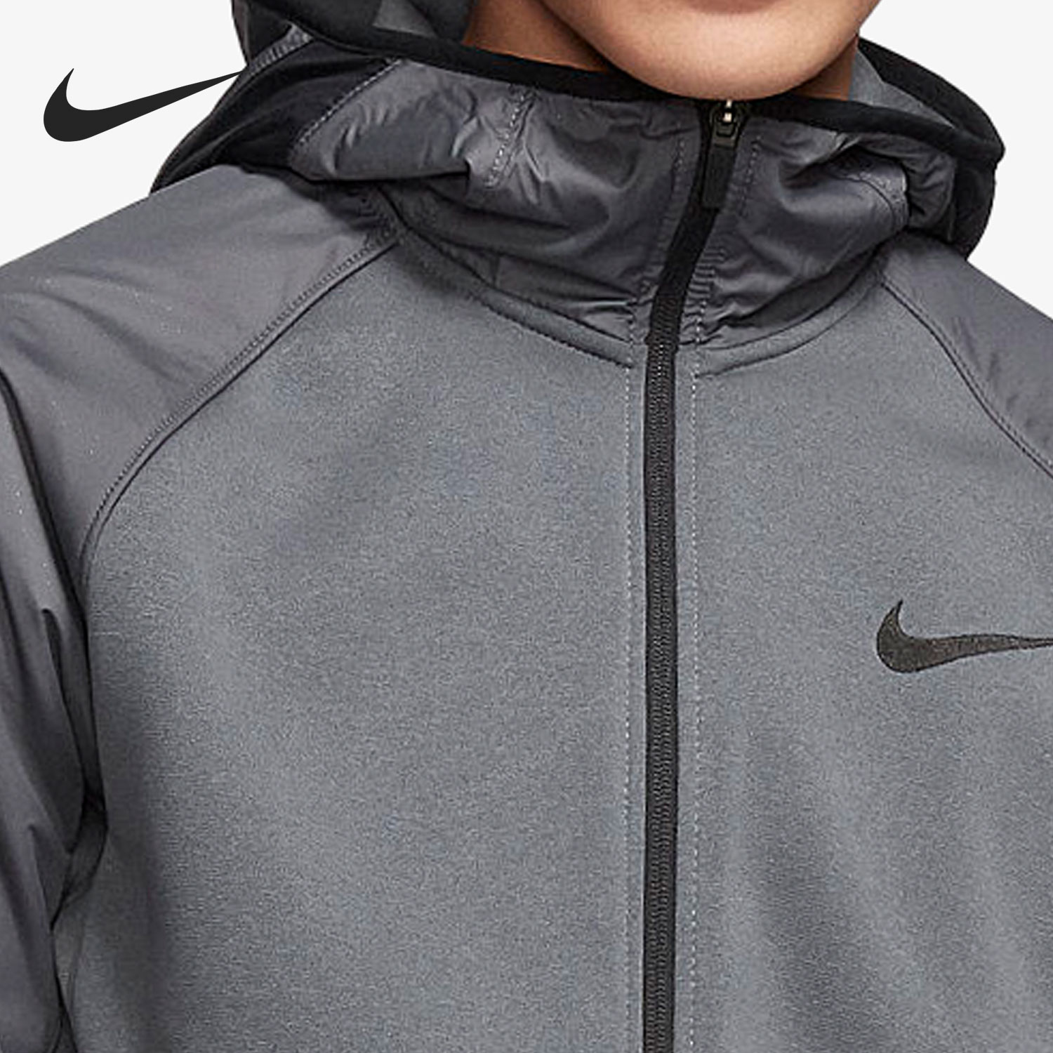 Nike/耐克正品休闲运动男子时尚拼接防风保暖外套 AT3918-021 - 图1