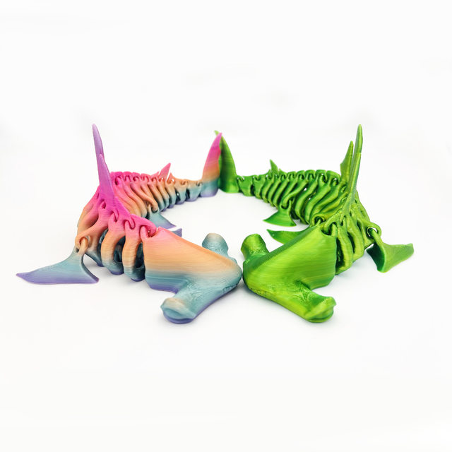 Cross-border foreign trade 3D printing hammerhead shark ornaments full-body joint movable creative toy ornaments trendy toy birthday gift