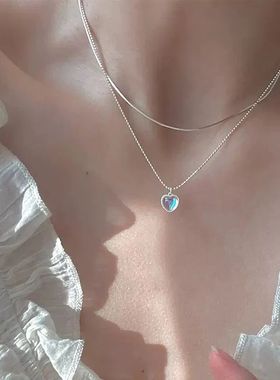 New Shiny Butterfly Necklacefor Women Ladies Exquisite Doubl