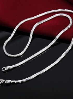 40-75cm 925 Sterling Silver 1MM/2MM/3MM solid Snake Chain Ne