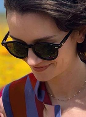 Retro Round Sunglasses Women Men Brand Designer Vintage Sun