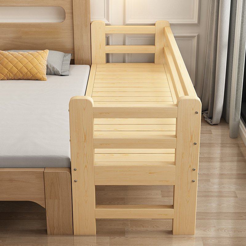 拼接床加宽床边实木儿童床带护栏侧边大人单人小床婴儿床拼接大床,淘宝优惠券,粉丝福利购,淘宝优惠卷