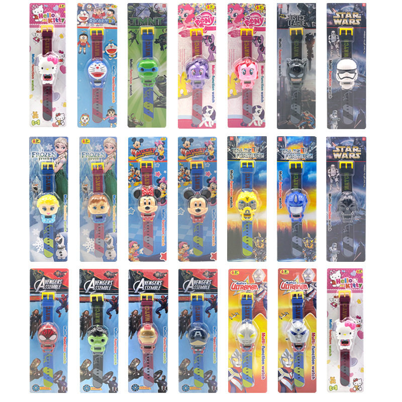 儿童卡通电子伸缩手表变形动漫电子手表钢铁侠蜘蛛侠儿童玩具礼物,淘宝优惠券,粉丝福利购,淘宝优惠卷
