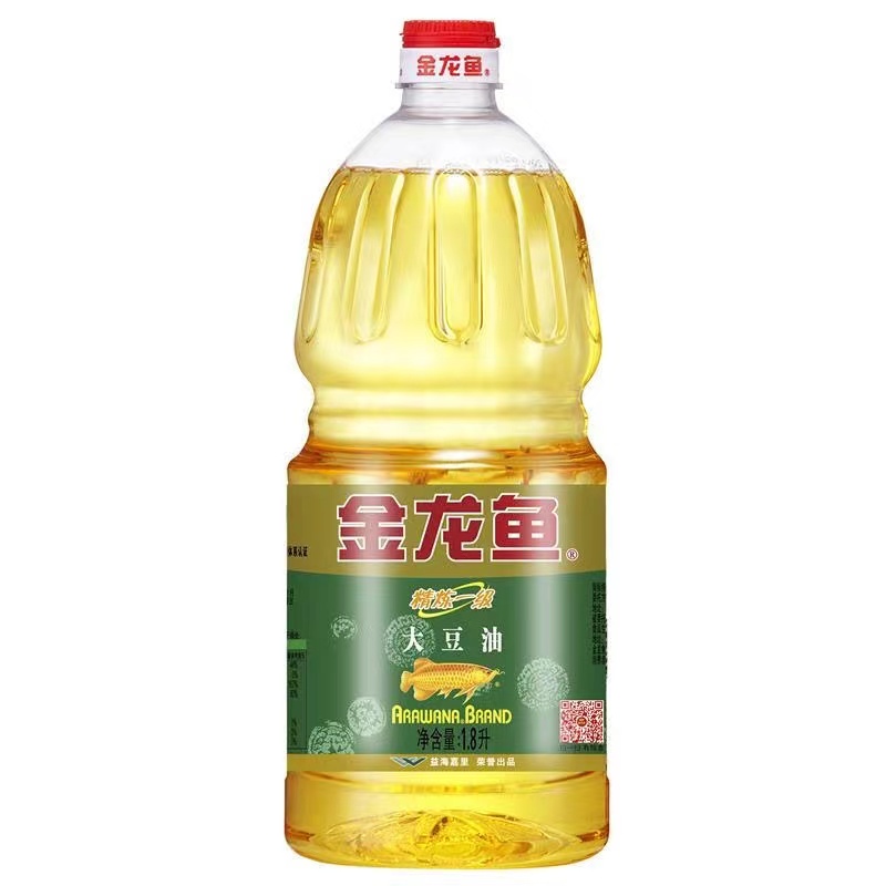 金龙鱼精炼一级非转基因大豆油5L 家用炒菜大桶烹饪商用整箱 - 图1