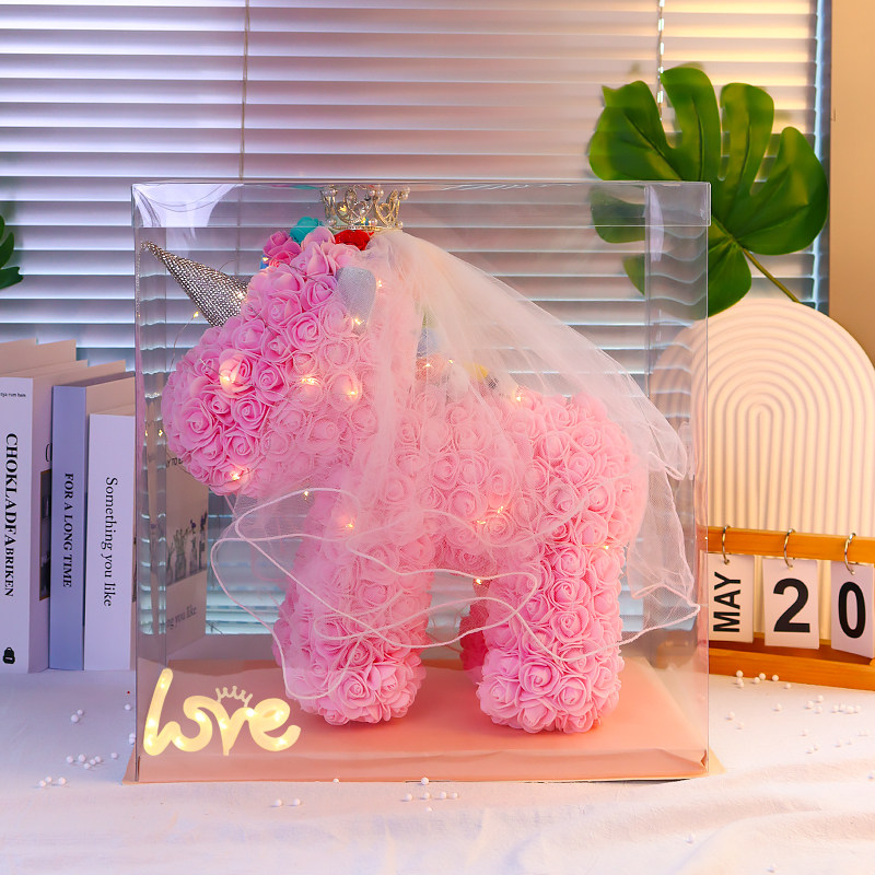 网红永生花独角兽玫瑰花熊七夕情人节新婚生日礼物送女生女友闺蜜,淘宝优惠券,粉丝福利购,淘宝优惠卷