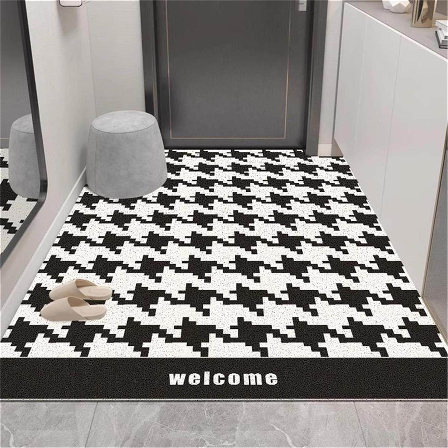 现代轻奢入户门地垫进门刮泥蹭土耐脏耐磨脚垫可裁剪防滑丝圈地垫,淘宝优惠券,粉丝福利购,淘宝优惠卷