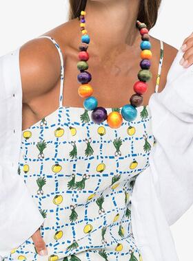 color wood beads necklace suit women jewelry民族风木珠项链