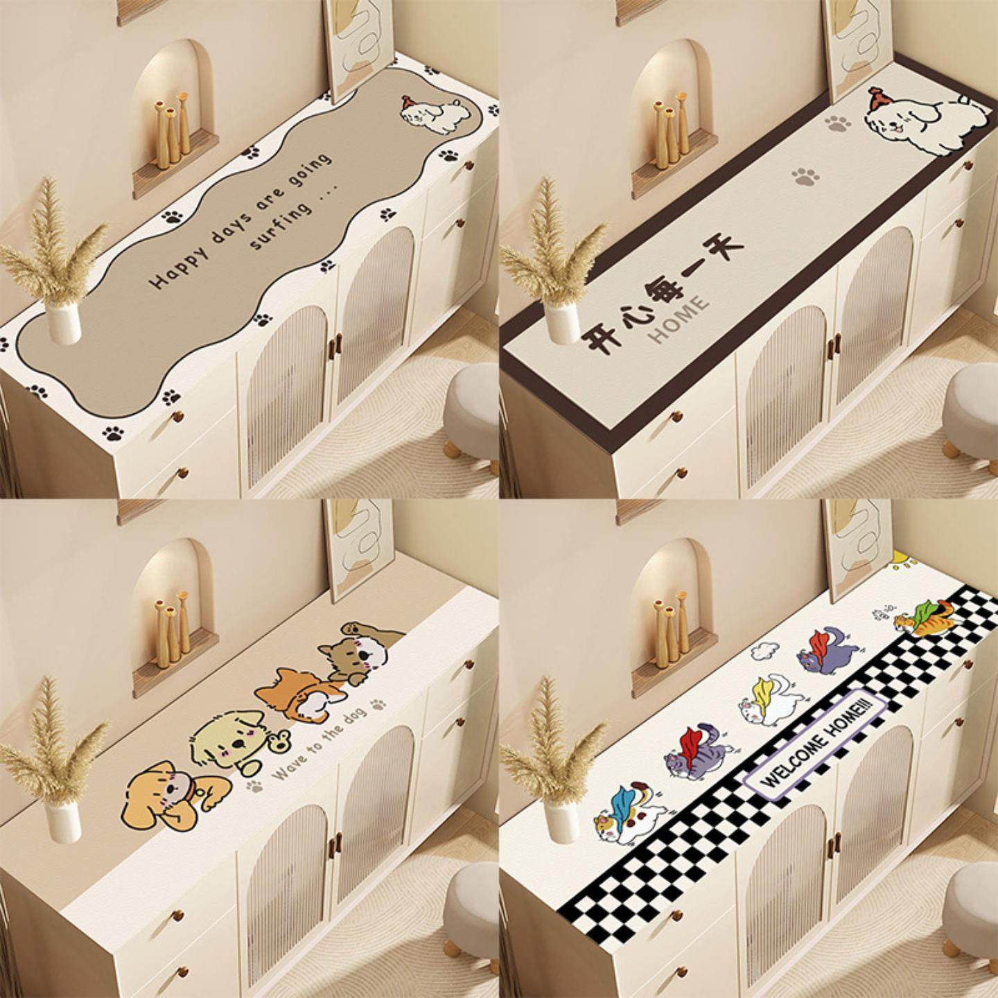 卡通入户玄关垫餐边柜双面垫子防水防烫免洗皮革酒柜保护垫鞋柜垫,淘宝优惠券,粉丝福利购,淘宝优惠卷