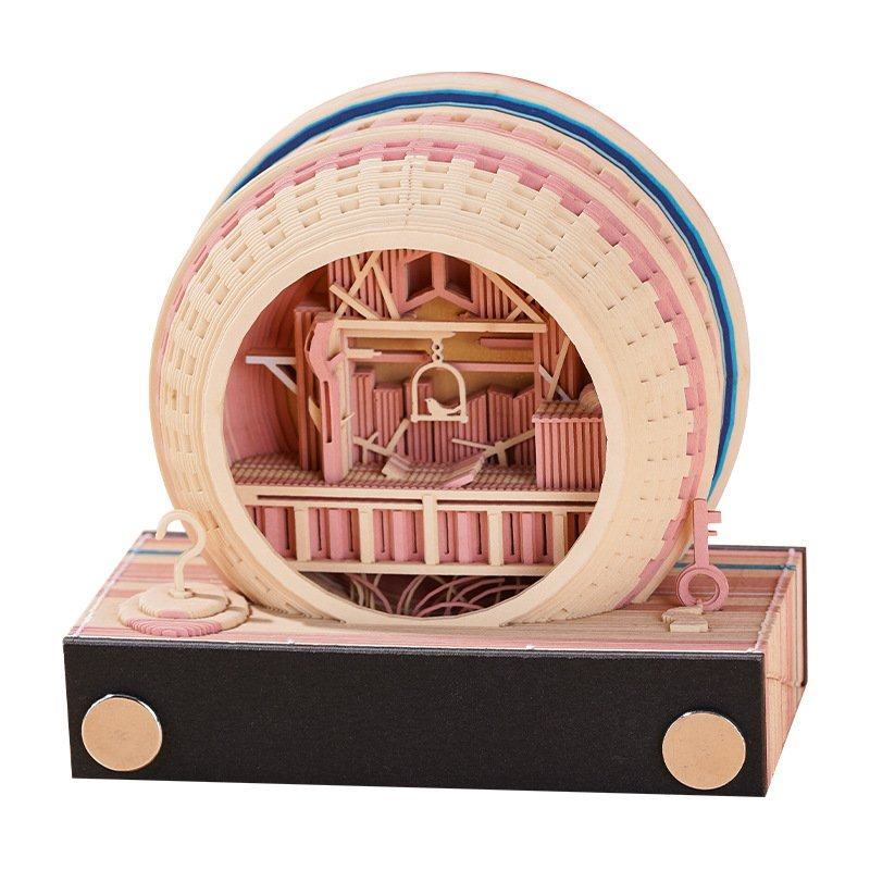 创意龙年周历便签纸3d立体便签本拼装建筑群模型纸雕文创礼品摆件,淘宝优惠券,粉丝福利购,淘宝优惠卷