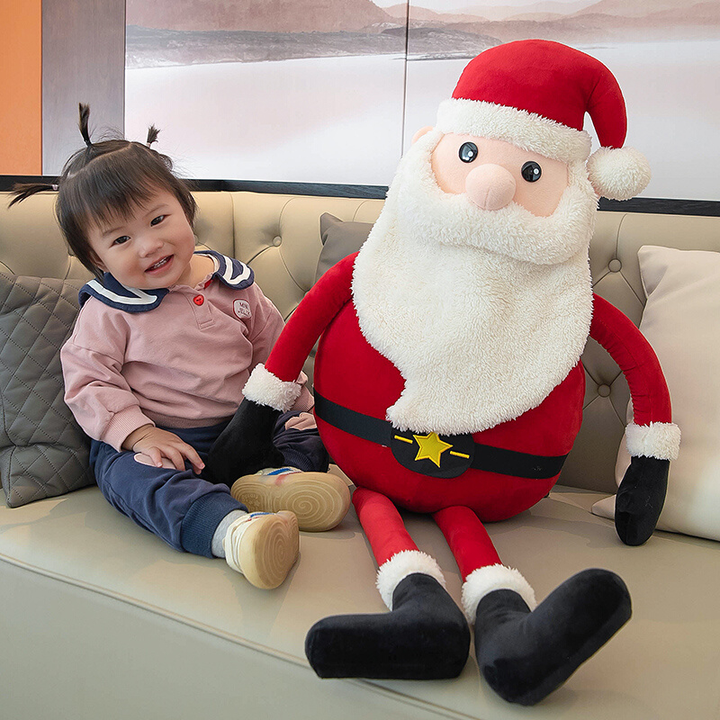 可爱超大圣诞老人公仔毛绒玩具玩偶布娃娃送儿童圣诞节礼物装饰品-图0