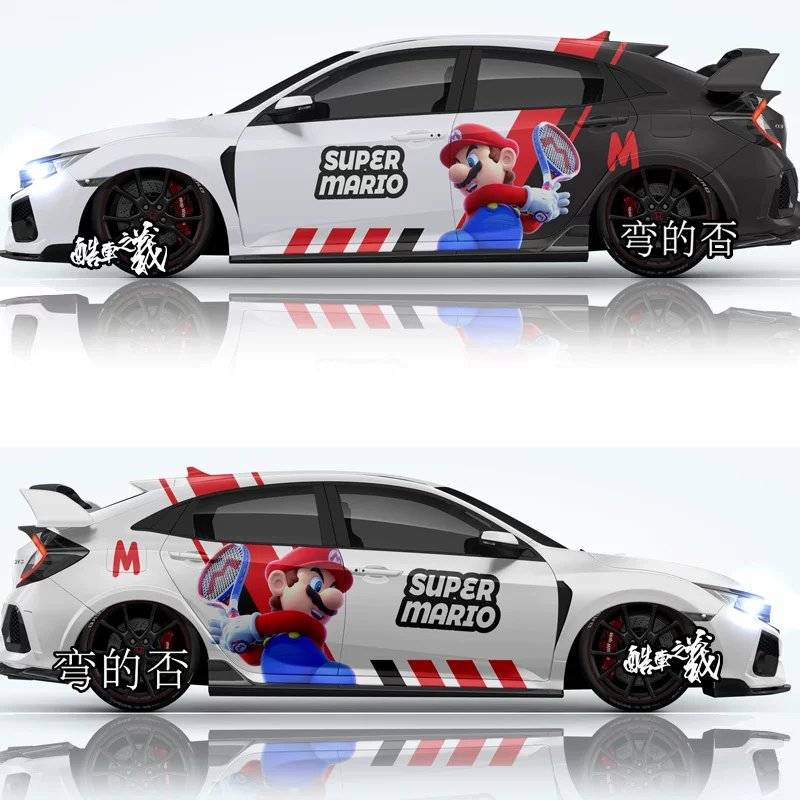 Наклейка для автомобиля Wuling Hongguang MINIEV GB Mario Cars Little Red Book Tesla Super Mary Pull Flower Decoration