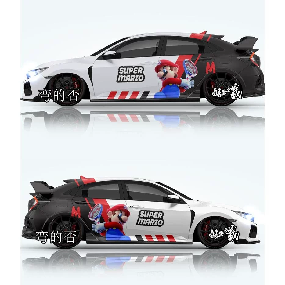 Наклейка для автомобиля Wuling Hongguang MINIEV GB Mario Cars Little Red Book Tesla Super Mary Pull Flower Decoration