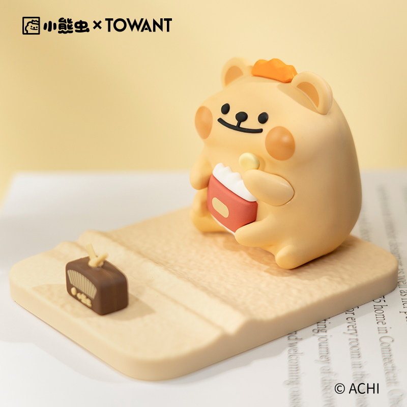 小熊虫来咯手机支架桌面2024新款卡通摆件原创床头创意办公室装饰,淘宝优惠券,粉丝福利购,淘宝优惠卷