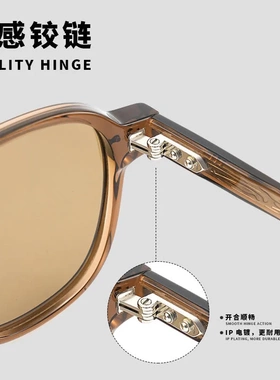 复古双梁偏光防紫外线驾驶墨镜