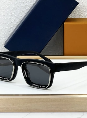 LOZ2442时尚王嘉尔方形防紫外线黑色潮男女墨镜个性百搭度假驾驶