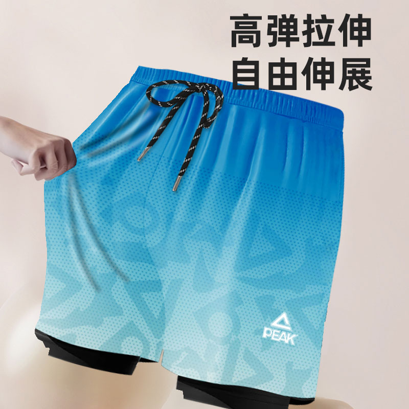 匹克泳裤男士防尴尬速干大码青少年男款游泳裤泳帽泳镜三件套装备