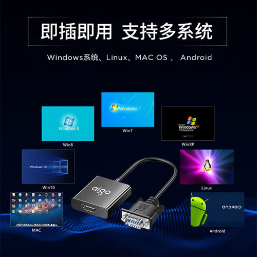 爱国者vga转hdmi高清转换器连接电视投影仪台式电脑显示器转接头 - 图3