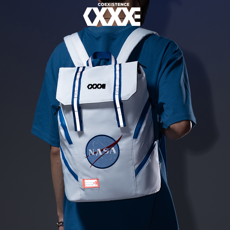 COEXISTENCE联名NASA潮牌原创旅行大容量双肩包男女书包电脑背包 - 图2