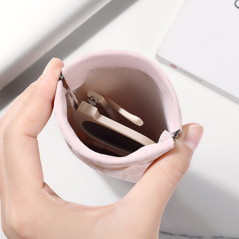 收纳小包自动闭合封口袋便携磁吸收纳包迷你化妆口红包弹片充电器,淘宝优惠券,粉丝福利购,淘宝优惠卷