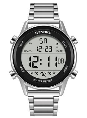 SYNOKE Stainless Steel Strap Digital Men