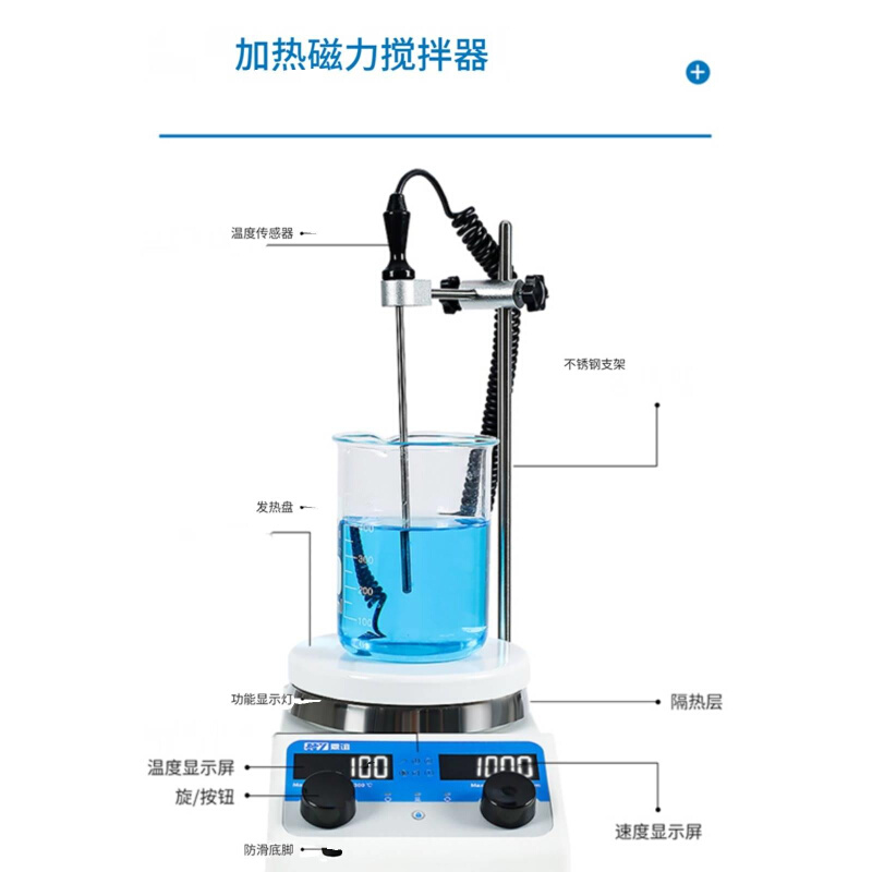 磁力搅拌器实验室数显恒温加热小型迷你多联四联六联大容量搅拌机 - 图1