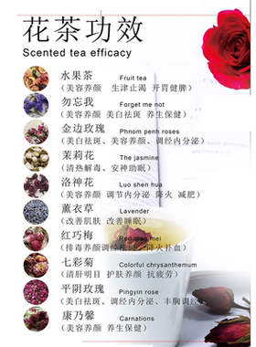 养生花茶茶叶茶水饮品美食广告宣传海报背景模版设计素材