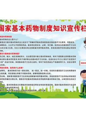 基本药物与基本药物制度海报展板国家基本药物制度宣传二墙贴墙纸