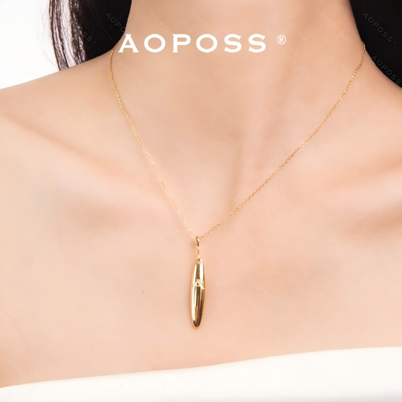 AOPOSS白姿【李若彤同款】权杖系列字母项链原创设计爆款锁骨链