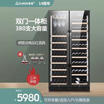 Sai Xin Red Wine Cabinet Thermostatic Wine Cabinet Double Door Large Capacity Ultra Slim Household Commercial Display Refrigerated Cabinet Ice Bar Embedded