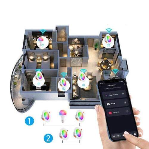 10W Recessed BT Ceiling Lamp APP Remote Control Color - 图3