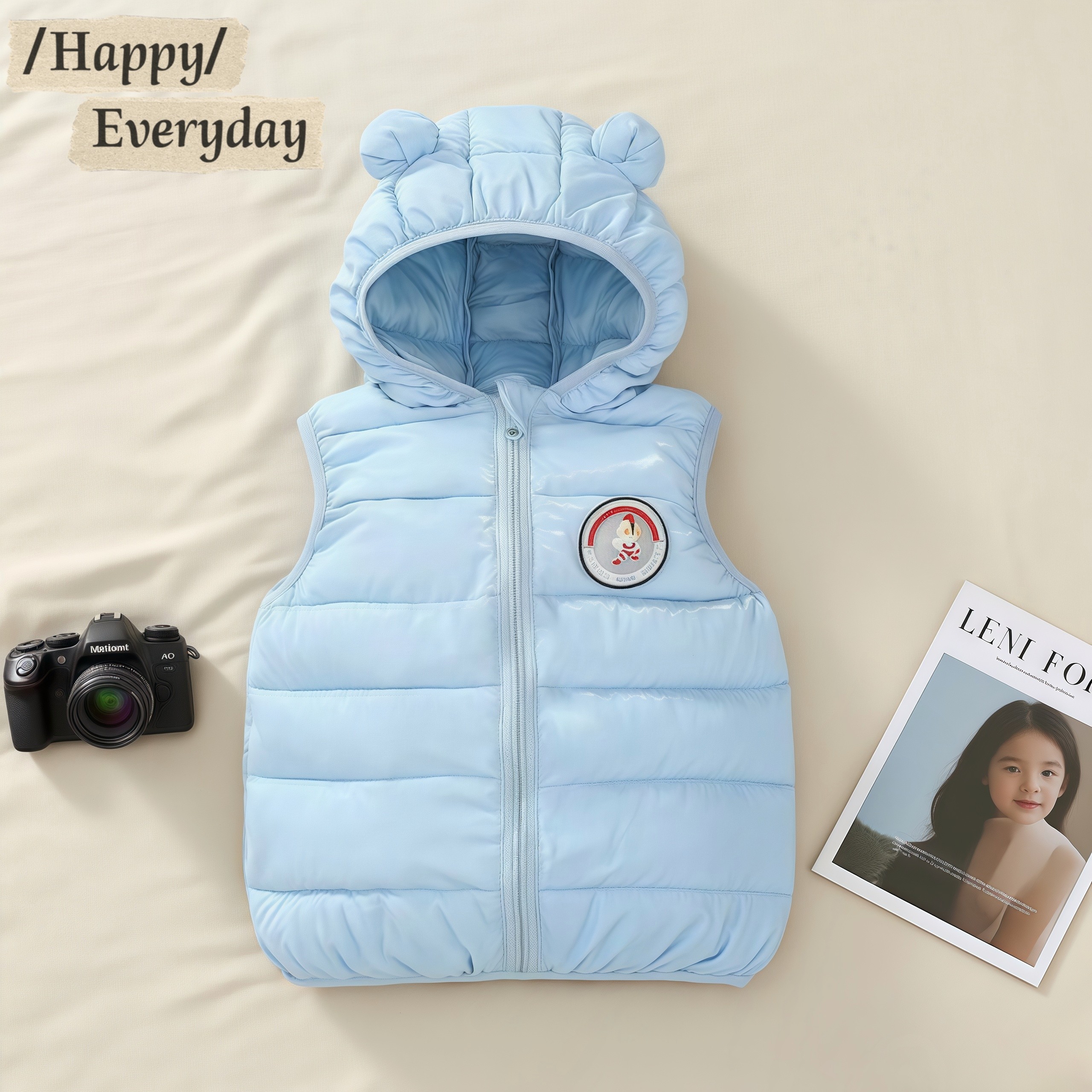 儿童马甲羽绒棉连帽2025秋冬款男童女童轻薄款中小童宝宝坎肩外套,淘宝优惠券,粉丝福利购,淘宝优惠卷