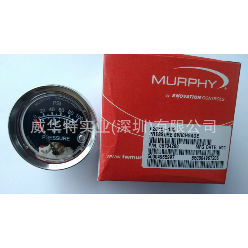 美国摩菲仪表Murphy仪器仪表A20PE-100压力表30，10647A20P-100 - 图1