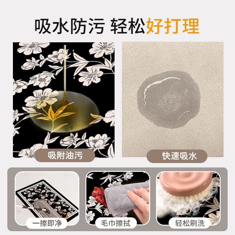 2026 new kitchen floor mats are oil-proof and anti-slip