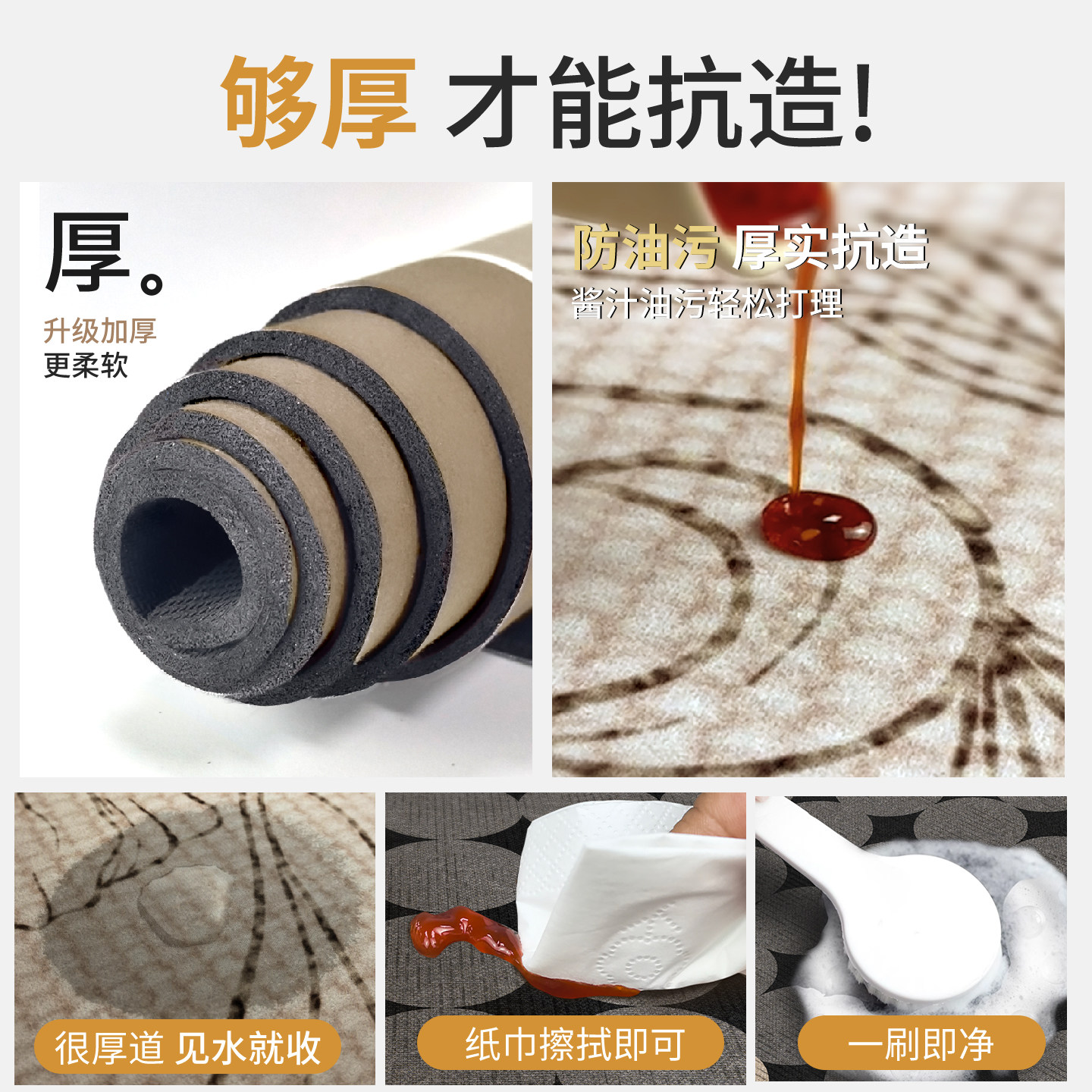 厨房地垫可定制防滑防油可擦免洗转角厨房垫整铺耐脏2026新款脚垫,淘宝优惠券,粉丝福利购,淘宝优惠卷