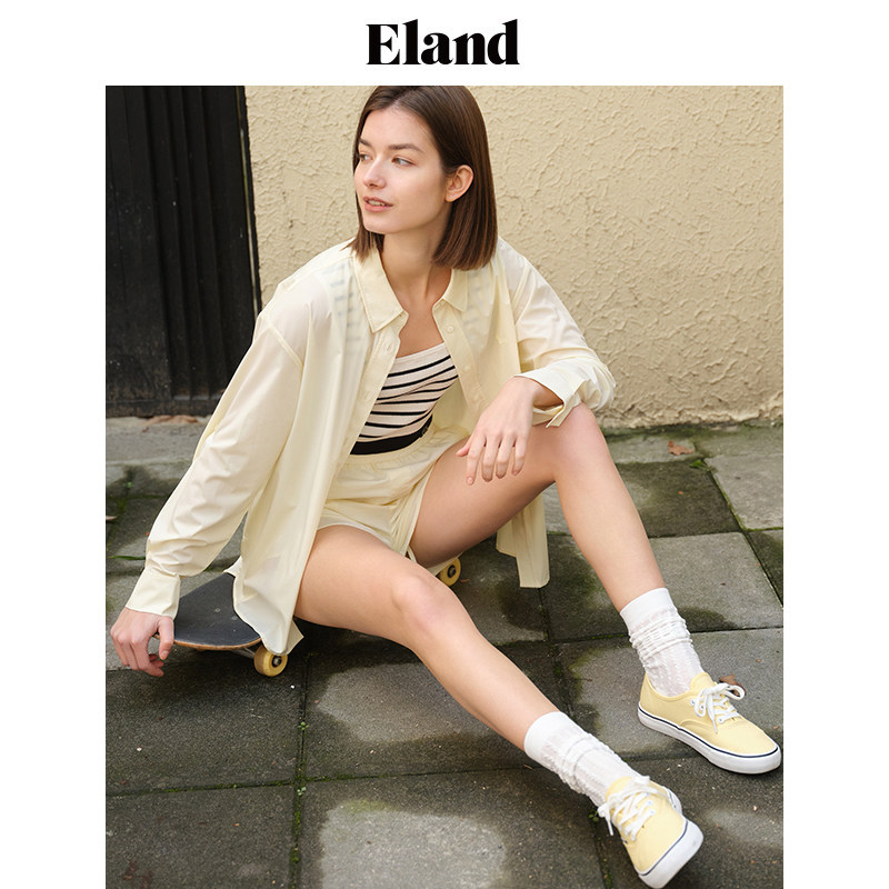 【Eland奥莱】衣恋休闲短裤女抽绳防晒宽松运动裤子夏季,淘宝优惠券,粉丝福利购,淘宝优惠卷