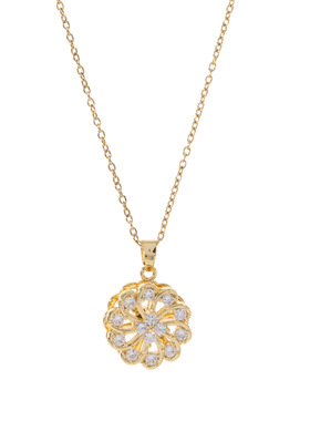 项链女网红爱心锆石花朵小众轻奢新款设计感吊坠气质套装钛钢项链