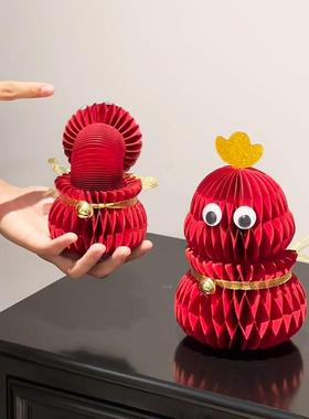 2025蛇摆件桌面装饰品红色氛围感结婚房间中秋国庆节店铺场景布置