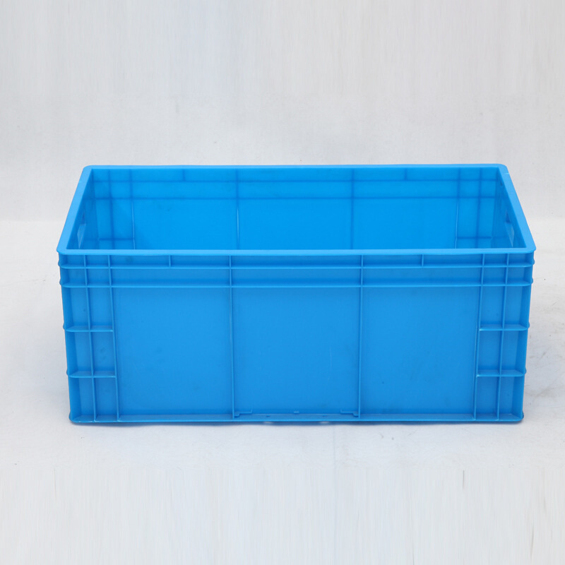 EU4833塑料物流周转箱加厚欧标物流箱蓝色带平盖物流箱汽配塑胶箱 - 图2
