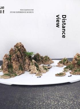 山水假山盆景吸水石水石奇石吉祥石风水摆件室内家装礼品